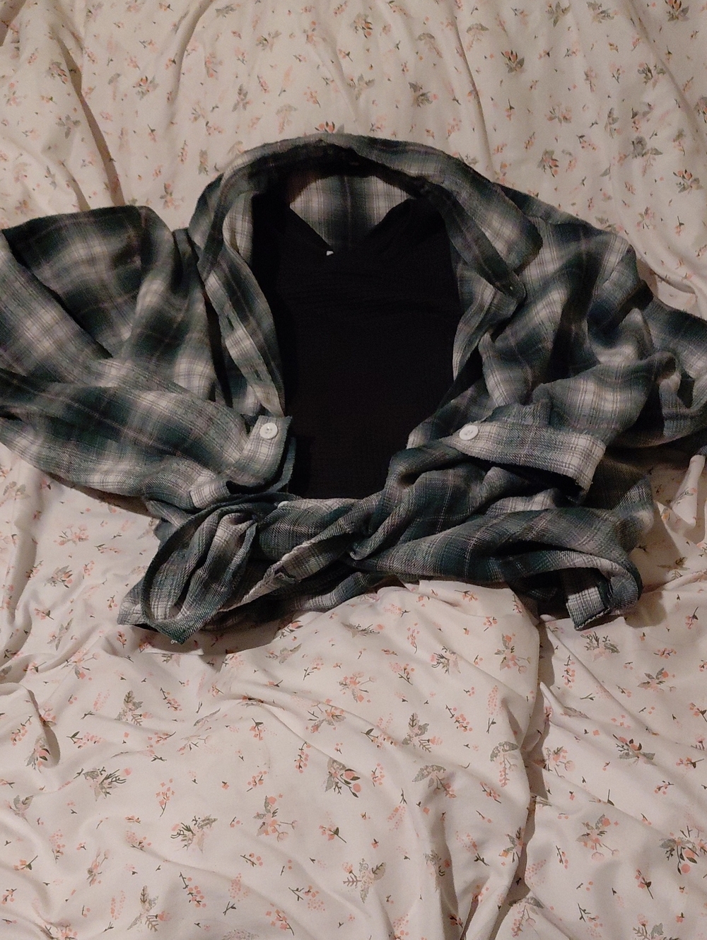 Relaxed Green Plaid Button-Down Shirt